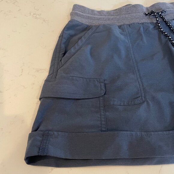 Columbia Pilsner Peak Pull On Cuffed Cargo Poly Nylon Shorts Noctural Blue Sz M - Picture 5 of 10